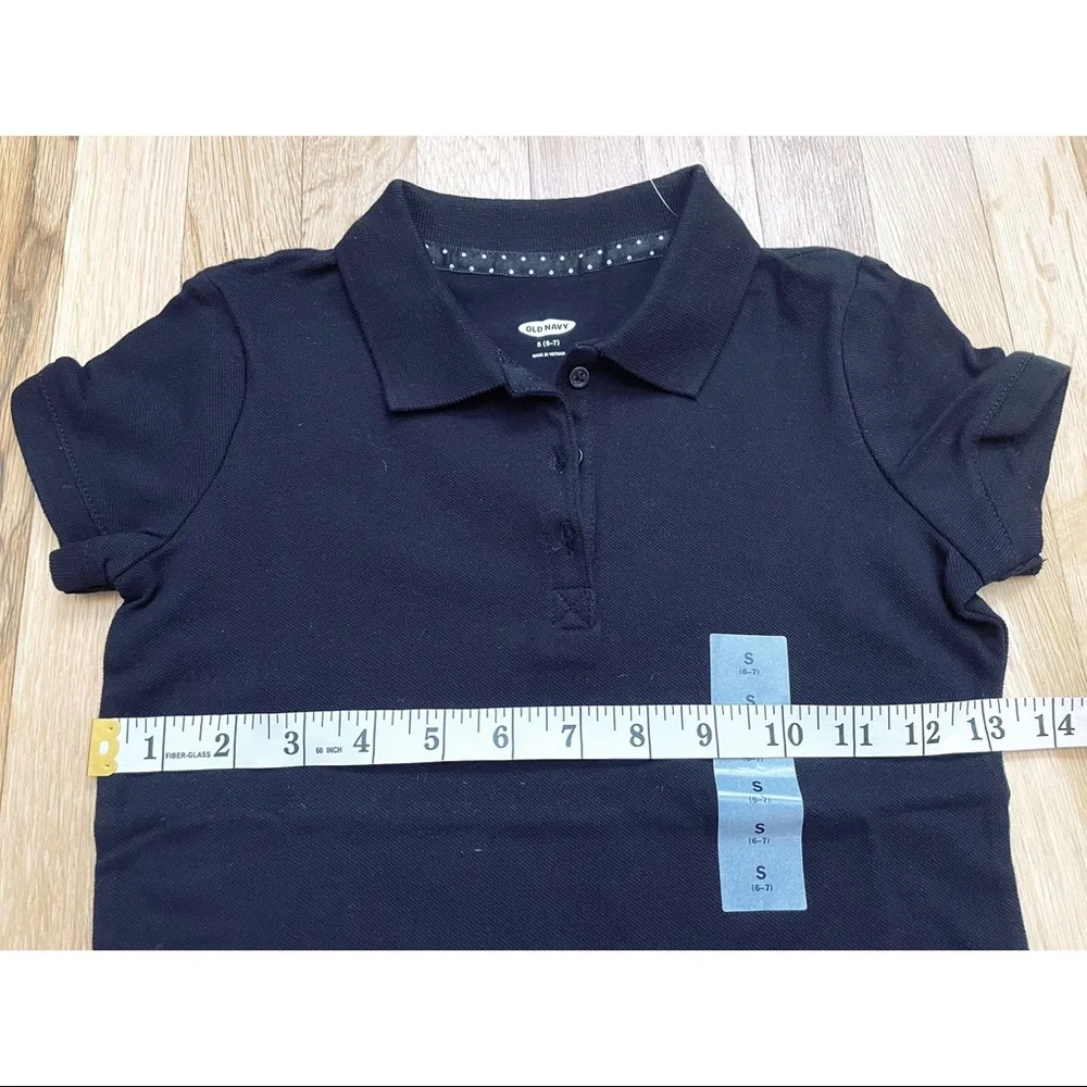 OLD NAVY Girl’s Short-Sleeve Pique Polo in Black